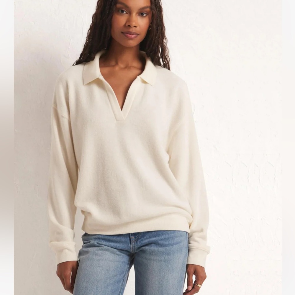 Z supply sweatshirt in cream